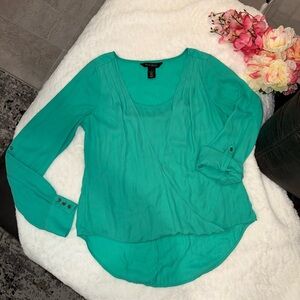 2 x 20$ White House Black Market Teal Blouse Size 4